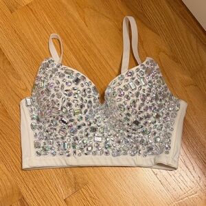 Embellished Cream Bralette